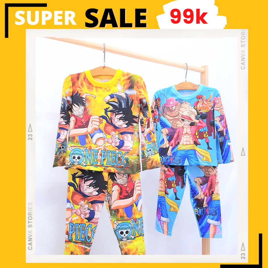 Bộ thu đông cho bé trai, quần áo trẻ em dài tay thun lạnh in 3D hình Songoku mềm mịn, co giãn tốt thoải mái cho bé từ 10