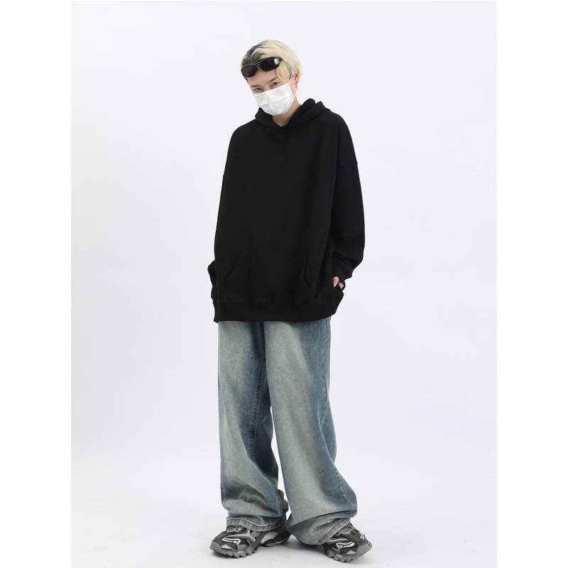 Áo hoodie nam dáng rộng chất nỉ bông 300gsm