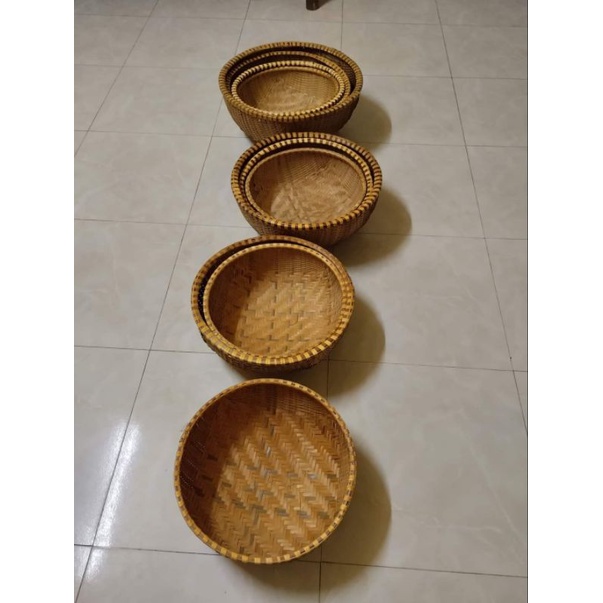 THÚNG MÂY TRE ĐAN TRANG TRÍ, ĐỰNG ĐỒ ĐỦ SIZE