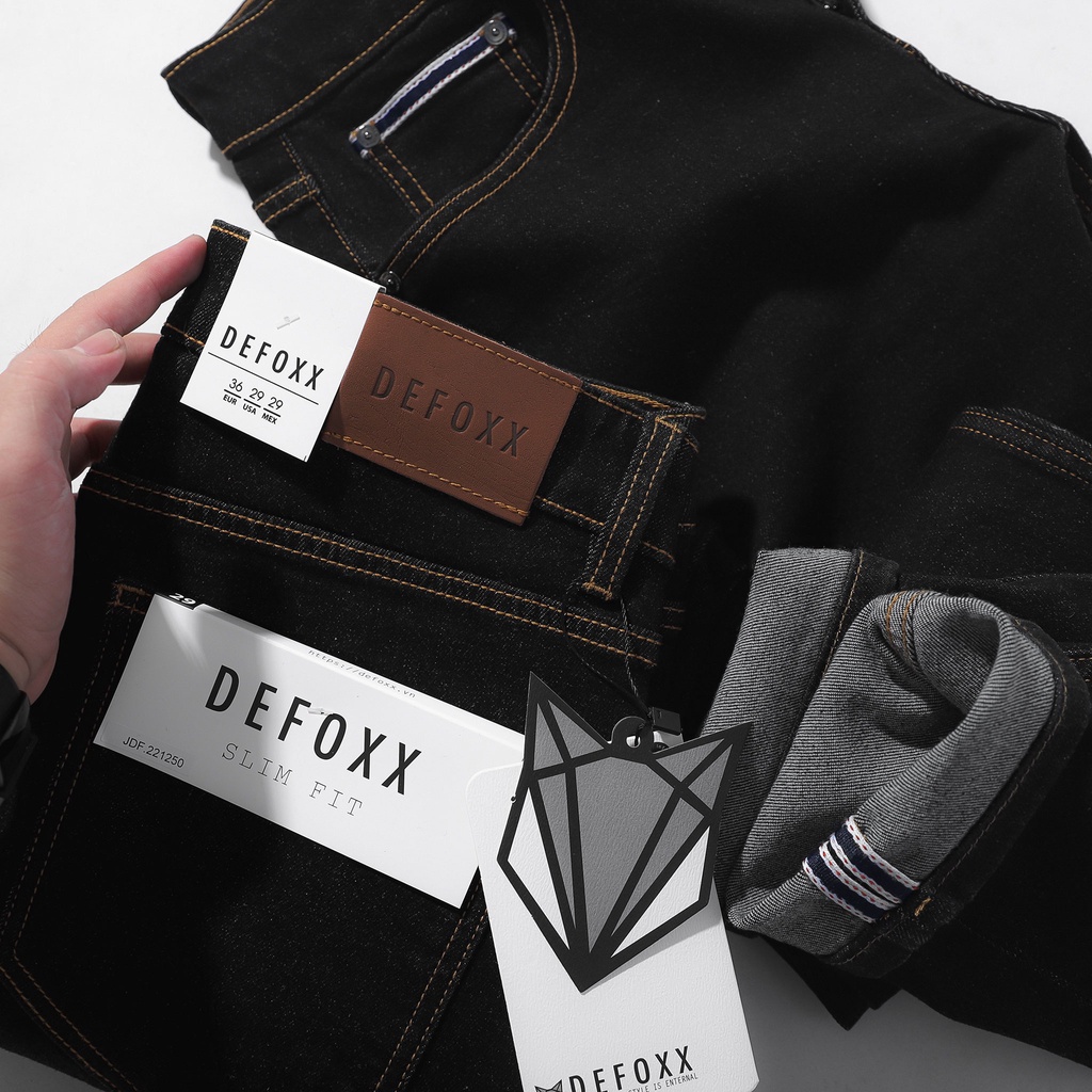 QUẦN BÒ - QUẦN JEAN - DEFOXX - INDIGO BLACK  - FORM SLIM FIT - CODE: 221250
