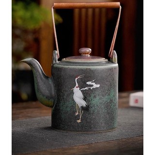 Ấm gốm hạc tiên