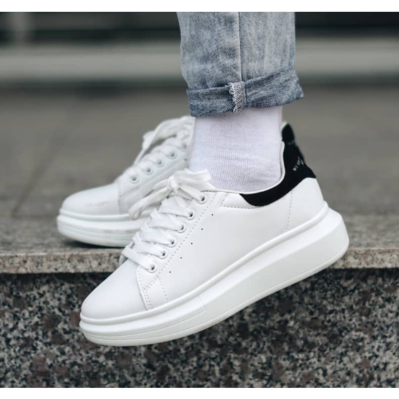 Giày Alexander Mc Queen MCQ Thể Thao Giày Độn Đế Nam Nữ Đen Trắng Thời Trang Giá Rẻ Full Box E230 Errol Sneaker