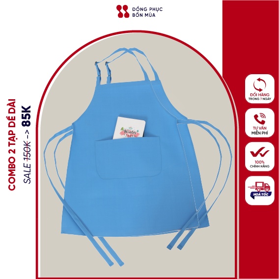 [COMBO 2 CHIÊC ] Tạp dề barista đồng phục tạp dề phục vụ phối da cao cấp dành cho Nam Nữ sẵn hàng kèm video