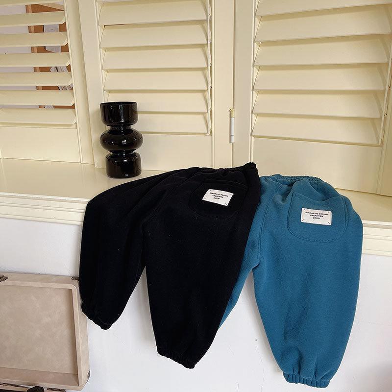 Quần Dài Hai Lớp Dày Dặn Dáng Rộng Thời Trang Thu Đông Cho Bé Trai Và Gái