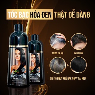 Dầu Gội Đen Và Gội Nâu Thảo Dược Đl Collagen Không Dính Da Đầu 500ml