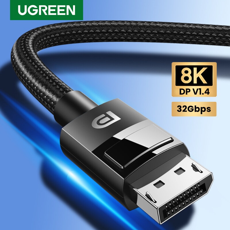 Cáp Displayport 1.4 hỗ trợ 8K@60Hz Ugreen 1M, 1,5M, 2M, 3M, 5M hàng chính hãng