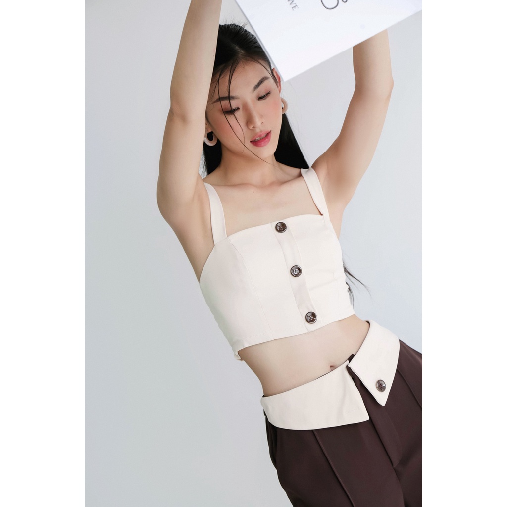 Quần suông nữ thiết kế bắt trend Jennie Black Pink nẹp ly cố định MIEU - JO09