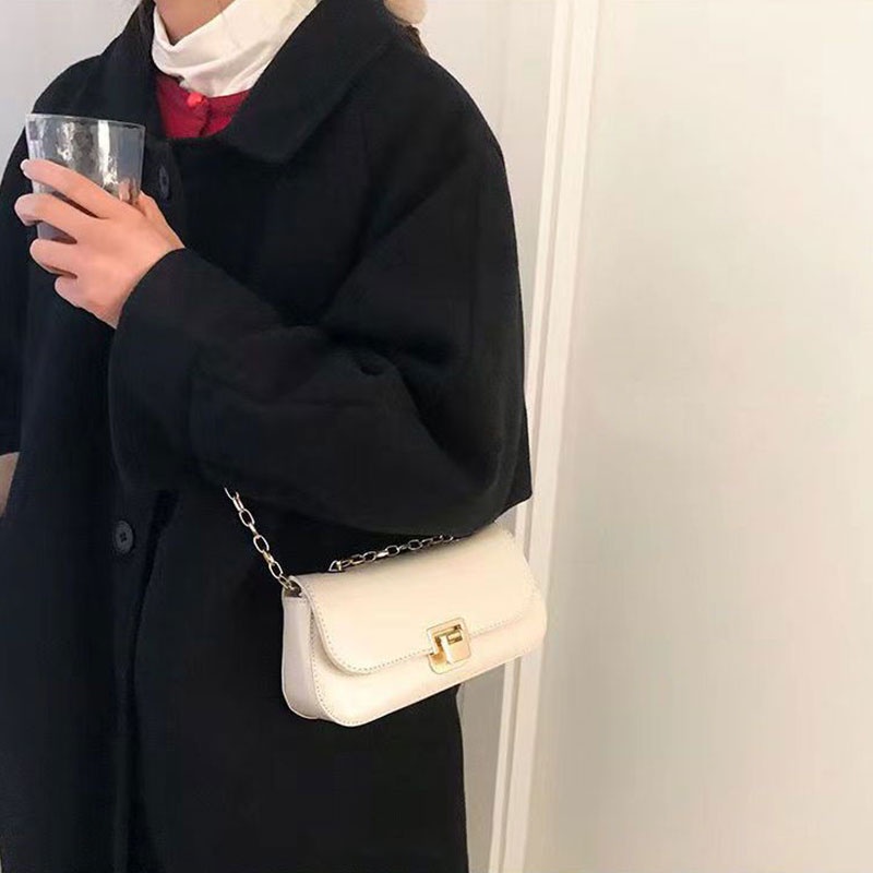 Mischa Túi Xách Da PU Màu Trơn Phong Cách Phương Tây Thời Trang Cao Cấp