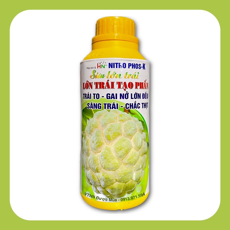 Phân Bón Lá SIÊU LỚN TRÁI MÃNG CẦU / QUẢ NA (500ml) - NITRO PHOS-K Giúp Trái To, Gai Nở Lớn Đều, Sáng Trái, Chắc Thịt