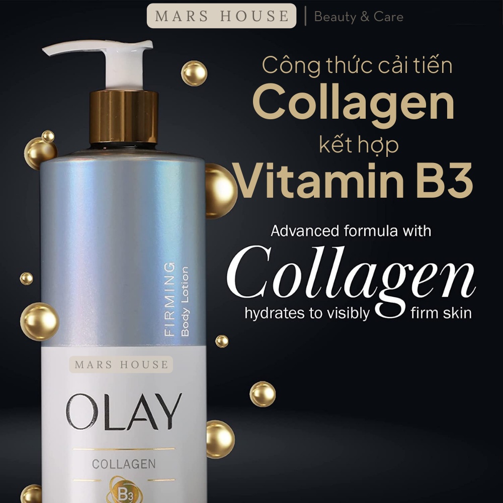 Sữa Dưỡng Thể Trắng Da Olay Collagen B3 Firming &amp; Hydrating Body Lotion 502ml (Mỹ)