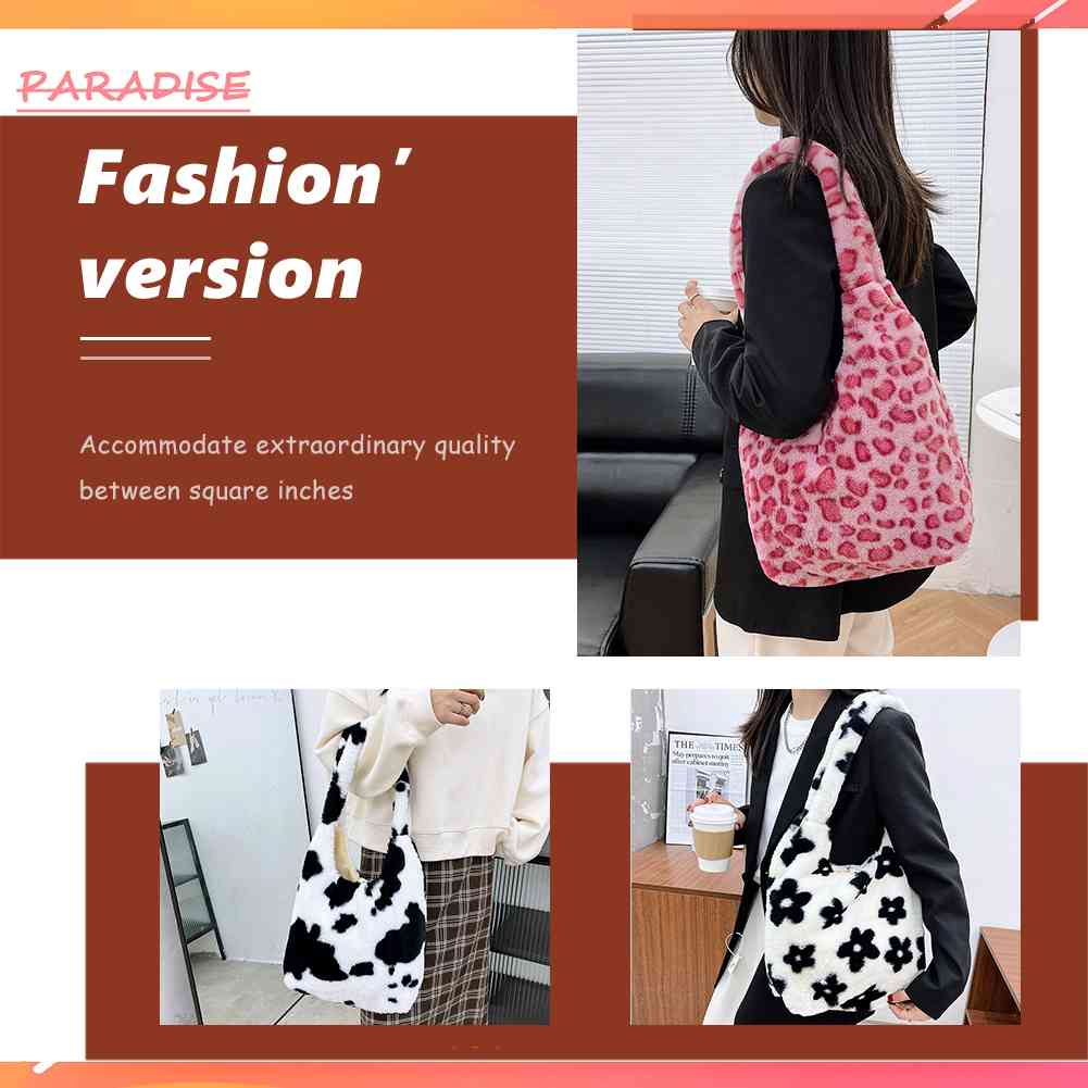 Mới Túi Tote Đeo Vai Mùa Đông In Họa Tiết Hoa & Động Vật Thời Trang Cho Nữ