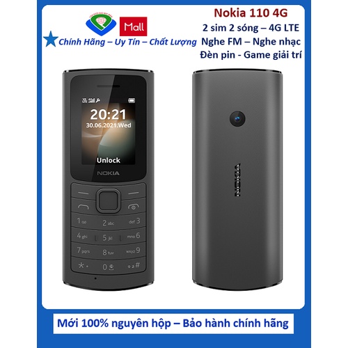 Điện thoại Nokia 110 4G - Hàng chính hãng, bảo hành chính hãng 12 tháng