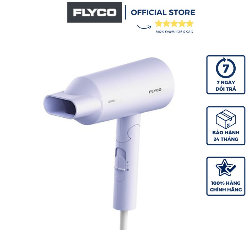 Máy sấy tóc FLYCO hiệu suất Lớn (1800W) FH6277VN cơ chế Sấy Anion & Sấy Lạnh chở che Tóc