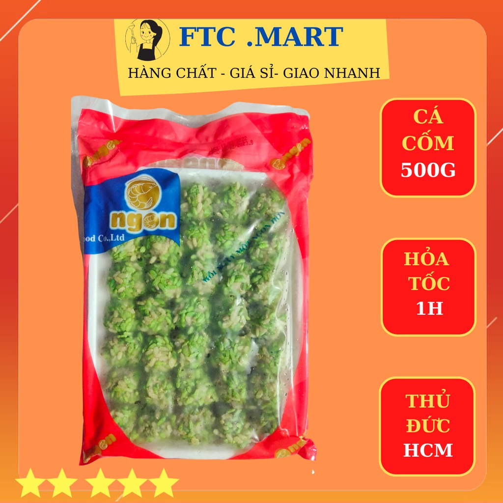 Chả cá tẩm cốm xanh Ôngon 500g [ Chính Hãng ]