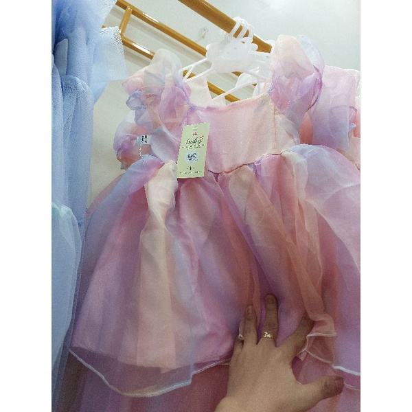 Váy tơ 7 màu bồng bềnh cho bé gái tại Angiakids