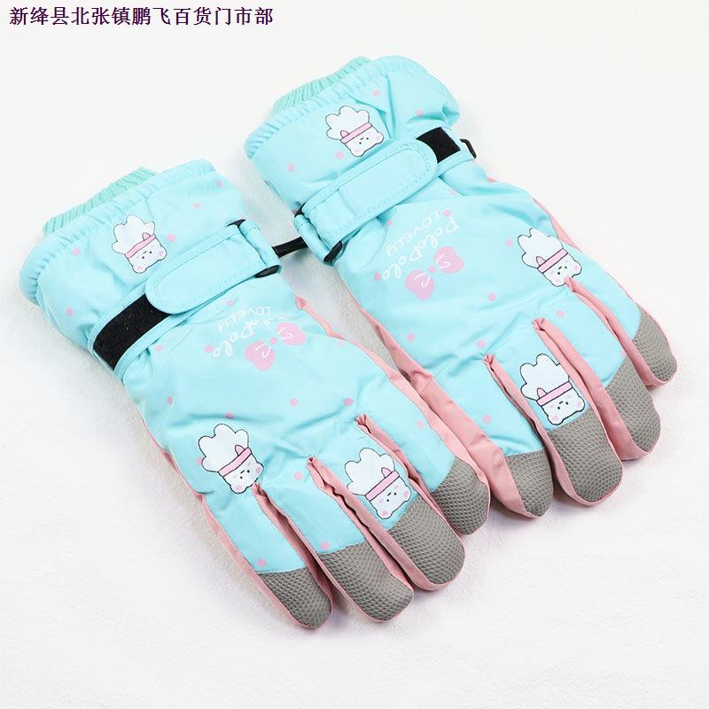 Găng Tay Đi Tuyết Lót Nhung Dày Dặn Chống Thấm Nước Cho Bé