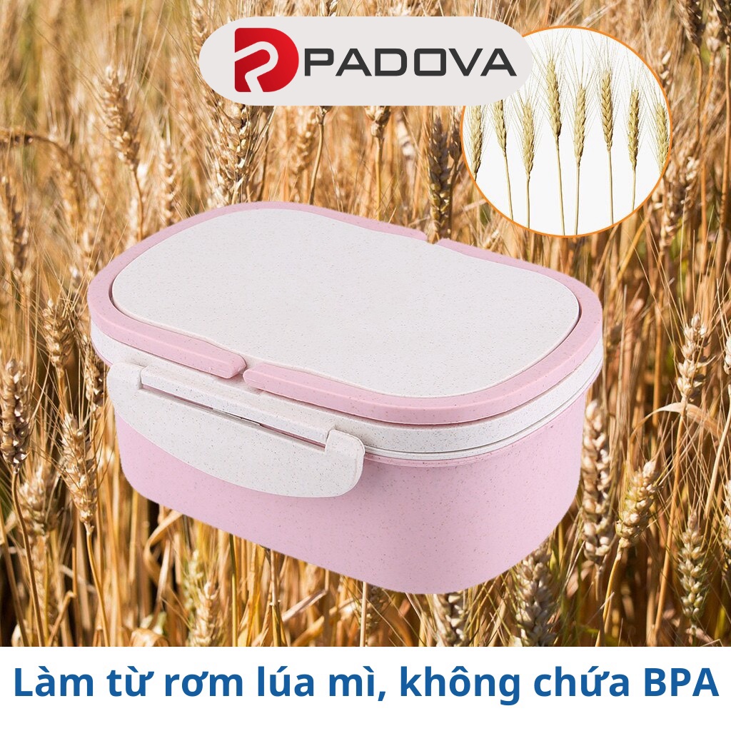 Hộp Cơm Trưa Văn Phòng 2 Tầng 3 Ngăn Lúa Mạch, Dùng Cho Lò Vi Sóng PADOVA 5634
