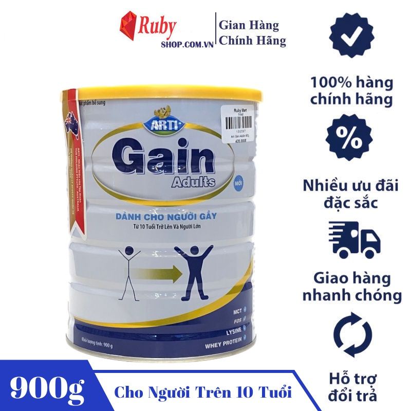 Sữa Bột Arti Gain Adult 900G Tăng Cân Hiệu Quả Cho Người Lớn Và Trẻ Em