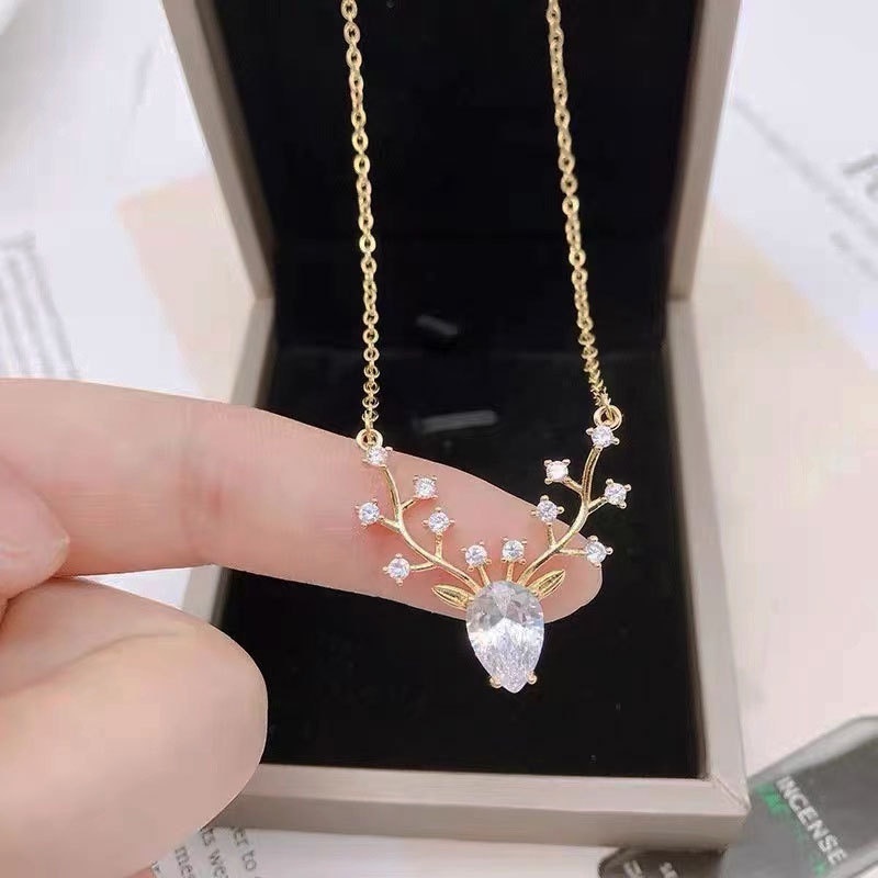 Vòng cổ Hợp Kim Đính Đá Xinh Xắn Cho Nữ