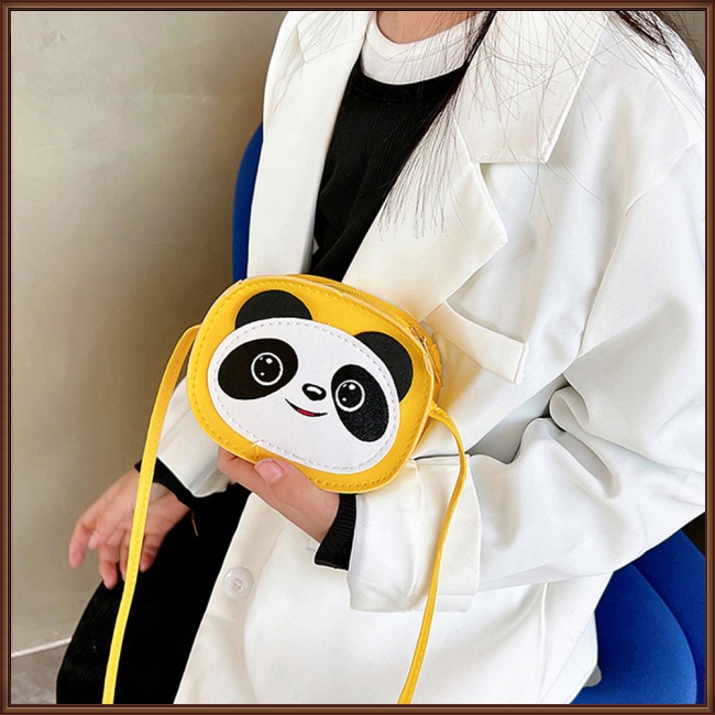 Túi Da Pu Đeo Chéo Mini Hình Gấu Trúc Hoạt Hình Dễ Thương Dành Cho Trẻ Em