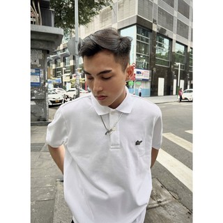 POLO RACING trắng - ÁO POLO mouse vải dày CHUỘT TRẮNG