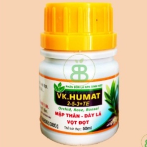 Phân Bón Lá Sinh Học Mập Thân, Dày Lá, Vọt Đọt Vk Humat 50Ml