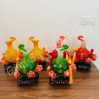 Bình như ý tài lộc, cặp bình hút lộc may mắn đền với gia chủ có đủ màu xanh và vàng