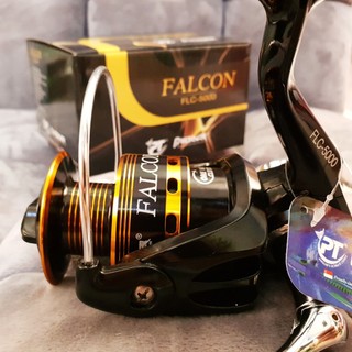 Máy câu cá pioner falcon lô cước hợp kim nhôm tay quay kim loại vặn ren