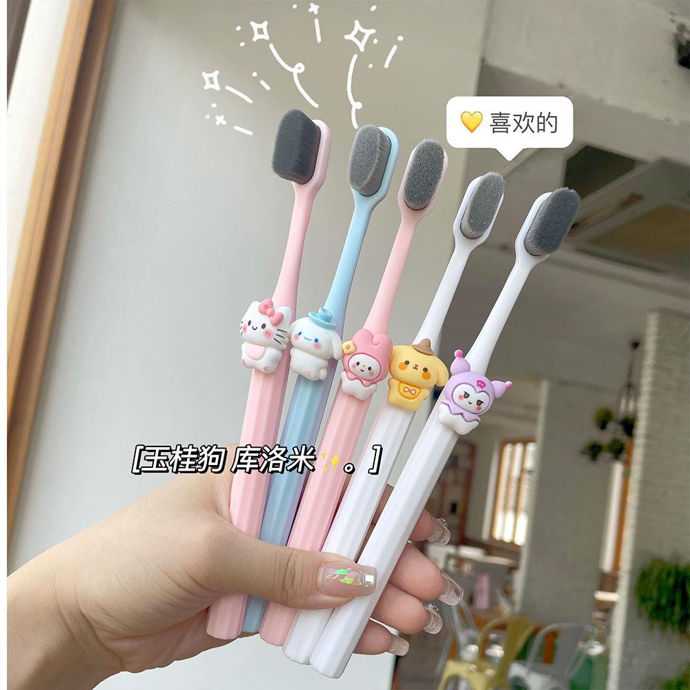 Bàn Chải Đánh Răng Lông Mềm Hình Sanrio Dễ Thương Cho Gia Đình