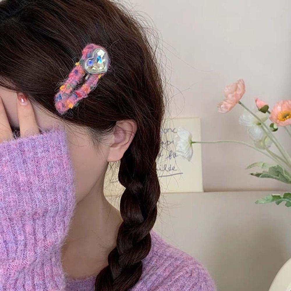 Kẹp Tóc Phủ Lông Phong Cách Retro Đơn Giản Tinh Tế Cho Nữ