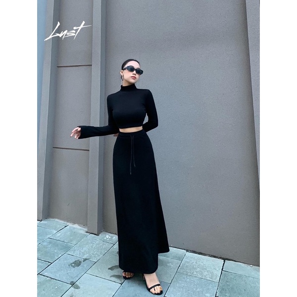 | Chang Tròn | Sét Chân váy + Áo croptop cổ cao Bigsize