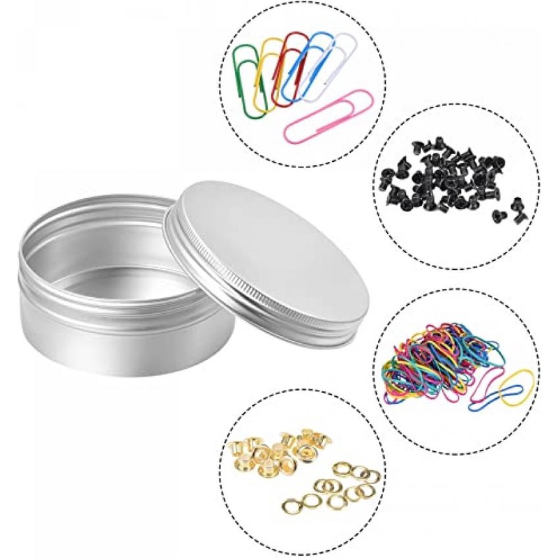 1 Hũ Nhôm Thiếc 15ML Mini Đa Năng Đựng Mẫu Thử / Nến / Hộp Trà / Mỹ Phẩm