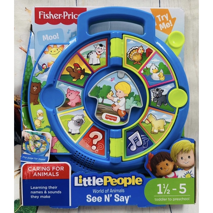 (Bill Mỹ) Đồ chơi sách vương quốc động vật Fisher Price Little People