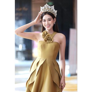 [Aubret Dress] Đầm thiết kế xòe sóng biển đính hoa cát tường tiểu thư xinh xắn, quý phái - mochouse83