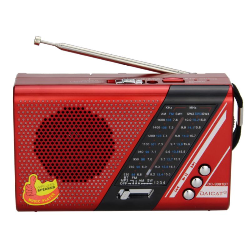 Đài Radio Bắt Bluetooth Radio Cầm Tay - Có Đèn Bin.Bắt đài FM/AM/SW Hỗ Trợ Thẻ Nhớ,USB.Phát Loa To.Nghe Nhạc Miễn Chê.