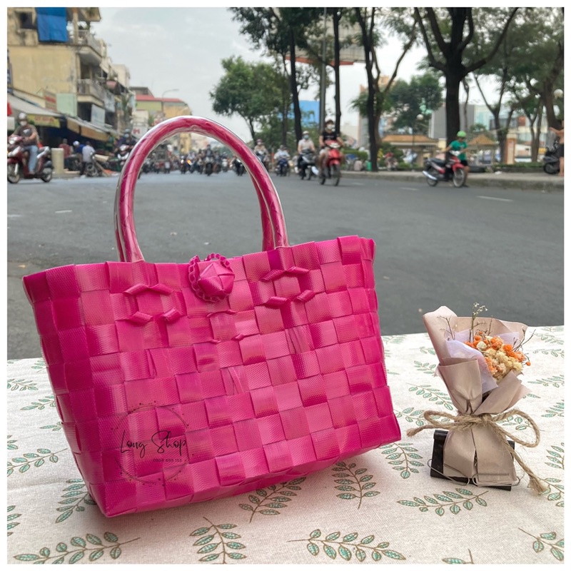 Túi xách đan tay - Size 5 em bé - Làn nhựa