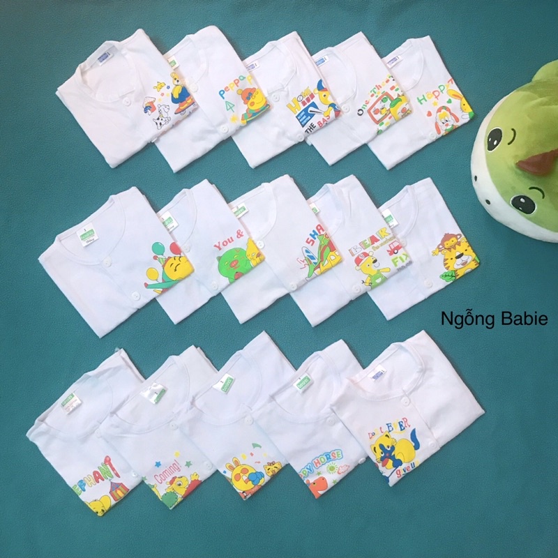 ÁO SƠ SINH MÀU TRẮNG NGẮN TAY VÀ DÀI TAY