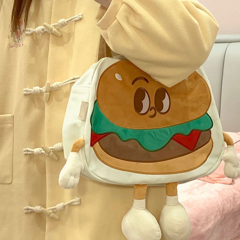 Túi Đeo Vai Cỡ Lớn Bằng Vải Canvas Thiết Kế Dễ Thương Sáng Tạo