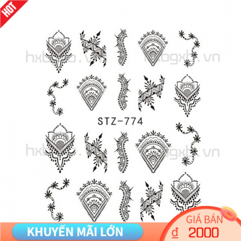 Miếng Dán Trang Trí Móng Tay Họa Tiết Xinh Xắn