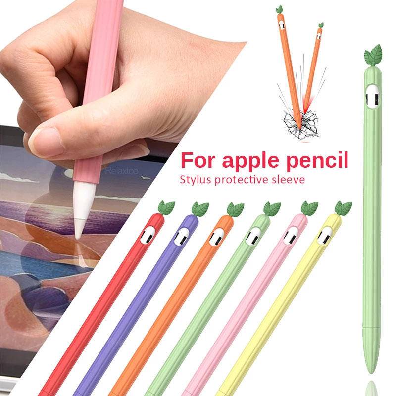 Dành Cho Apple Pencil Pro Vỏ Bảo Vệ Cho Apple Pencil 2 1 Vỏ Silicon Cho iPad Pencil 1 2 Vỏ Chống Mất