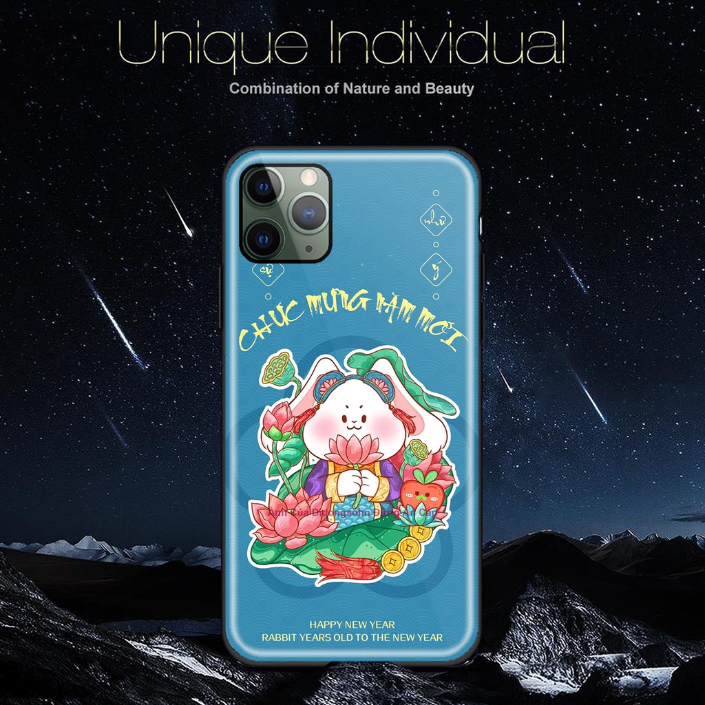 Ốp lưng Mặt Kính Tết Quý Mão 12 cho S amsung - O ppo - i Phone - R ealme TET12 - didongso