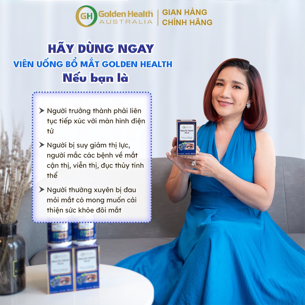 [GOLDEN HEALTH] Viên uống bổ mắt - Health Vison Plus 10000mg