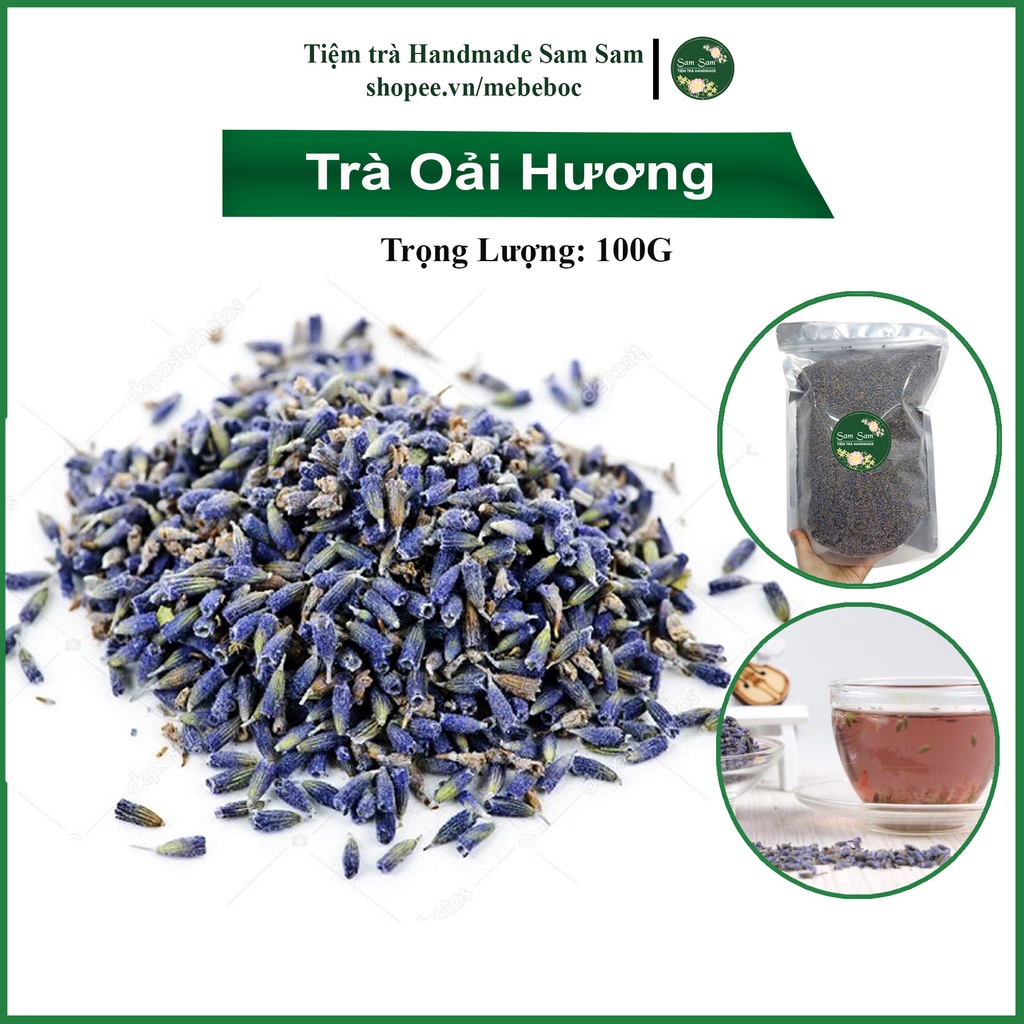 Nụ hoa oải hương sấy khô 100g, lavender sấy khô để pha trà, trang trí, làm túi thơm của Tiệm trà Samsam