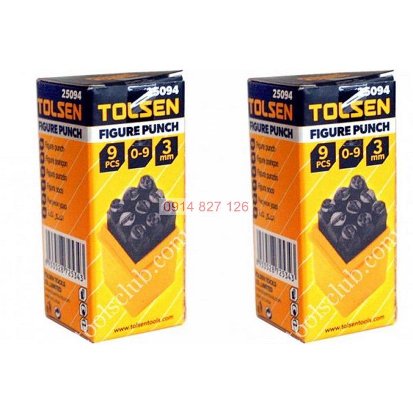 Bộ đóng số 9 cây TOLSEN 25094 và 25097 cỡ 3mm và 6mm, nhỏ gọn, độ bền cao, Bh 12 tháng Kouritsu Official Store