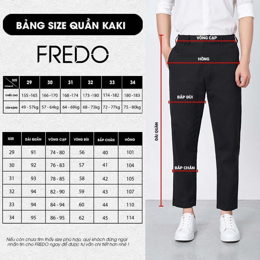 Quần Kaki Nam Công Sở Trẻ Trung FREDO Dáng Suông Thoải Mái Ống Côn Năng Động | BigBuy360 - bigbuy360.vn