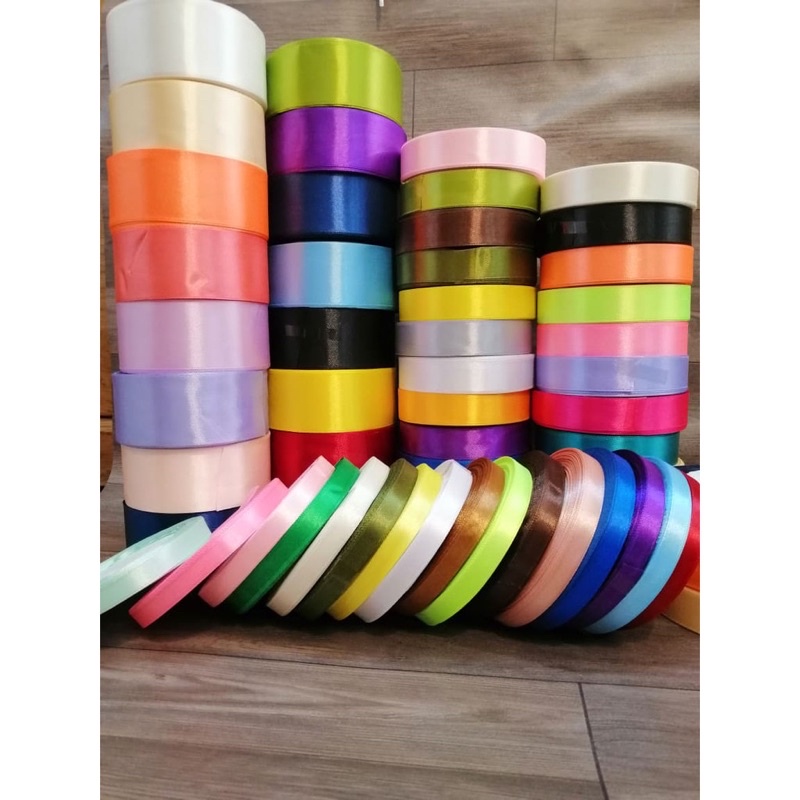 Ruy băng lụa trơn bản 4cm, dài 25m