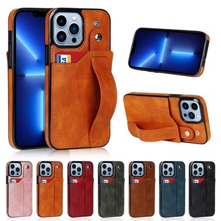 Hoce Da Ốp Lưng Kinh Doanh Khe Cắm Thẻ Điện Thoại Bao Túi Cho iPhone 16 15 14 13 11 12 Pro Max XR Xsmax 7 / 8 Dây Đeo Tay