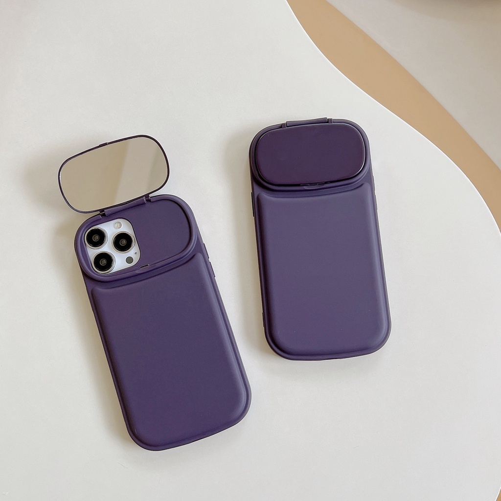 Ốp Điện Thoại Tráng Gương Màu Tím Thời Trang Cho Iphone 14 pro max 14 plus 13 pro max 12 pro max 11 pro max