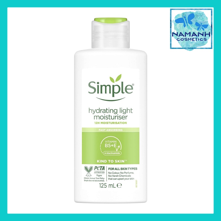 Kem Dưỡng Ẩm Simple Kind To Skin Hydrating Light Moisturiser 125ml