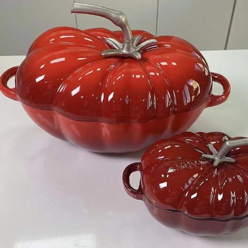 [Hàng có sẵn) Nồi gang phủ men chống dính trái cà chua 27cm Mcooker BCA20B.